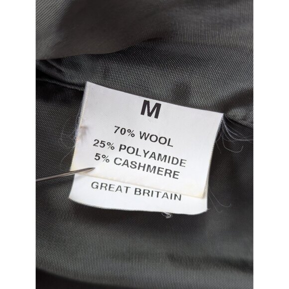 James Peter James Wool Cashmere Tweed Jacket Mens M Full Zip Outdoor Army Green - Picture 13 of 13